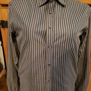 Banana Republic Western Pearl Snap Shirt Mens Medium Slim fit Long Sleeve